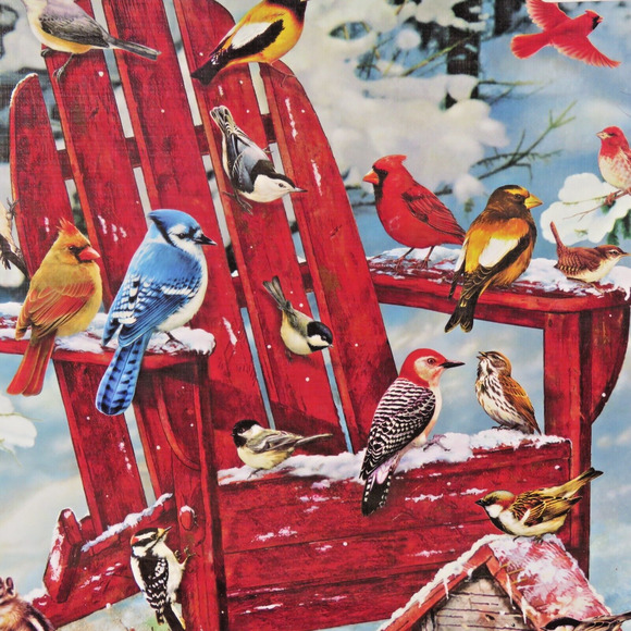 Adirondack Birds Winter Cobble Hill Jigsaw Puzzle 1000 Pcs. Holiday Wildbird NEW - Picture 2 of 16